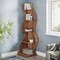 Tribesigns Rustic 5-Tier Corner Shelf Adjustable Plant Stand Wall Bookshelf